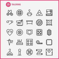 pack d'icônes de ligne de couture pour les concepteurs et les développeurs icônes de ciseaux de machine à tricoter boutons de couture vecteur de couture de machine à tricoter