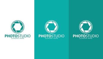 idée de conception simple de logo de studio de photographie vecteur