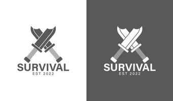 création de logo de marque de survie vecteur