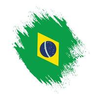 nouveau vecteur de drapeau brésilien texture colorée