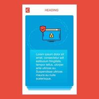 vecteur de conception de conception de bannière verticale mobile de site Web sécurisé