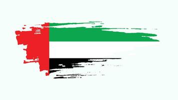 splash grungy émirats arabes unis drapeau vecteur de conception
