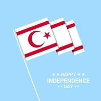 conception typographique de la fête de l'indépendance de chypre du nord avec vecteur de drapeau
