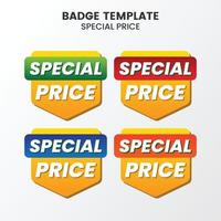 collection de modèles de badges de vente à plat vecteur