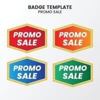 collection de modèles de badges de vente à plat vecteur