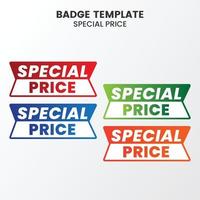 collection de modèles de badges de vente à plat vecteur