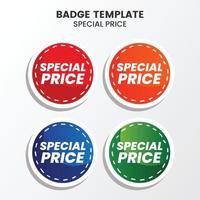 collection de modèles de badges de vente à plat vecteur