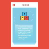 alphabets bloque la conception de bannière verticale mobile vecteur de conception