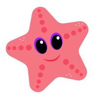 dessin animé vecteur bébé étoile de mer animal marin