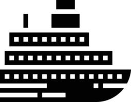 navire bateau croisière yacht transport transport - icône solide vecteur