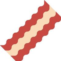 restauration rapide au bacon - icône plate vecteur