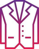 costume mode hommes élégant mariage style vip tuxedo - gradient icône vecteur