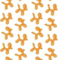 un motif de ballons orange. fond délicat avec des boules en forme de chiens orange. adapté aux produits imprimés sur tissu et papier. emballage, bannière, vêtements. vecteur