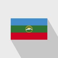 karachay chekessia drapeau grandissime vecteur de conception