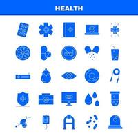 icône de glyphe solide de santé pour l'impression web et le kit uxui mobile tel que la tablette médicale médecine hôpital soins de santé hôpital médical patient pictogramme pack vecteur