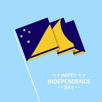 conception typographique de la fête de l'indépendance de tokelau avec vecteur de drapeau