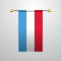 drapeau suspendu luxembourgeois vecteur