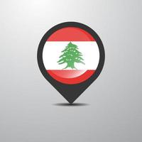 broche de la carte du liban vecteur