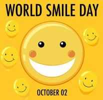bannière de la journée mondiale du sourire vecteur