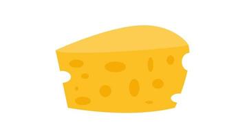 morceau de fromage triangulaire, icône de fromage 3d avec illustration de trous vecteur