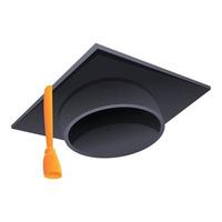 icône de chapeau de graduation scolaire, style cartoon vecteur