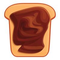 icône de pâte de chocolat aux noix, style cartoon vecteur