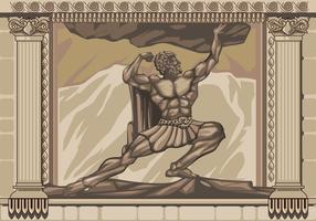 Hercules Statue Façade Vector
