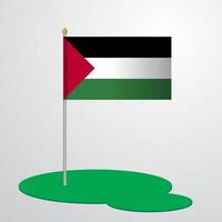 mât de drapeau palestinien vecteur