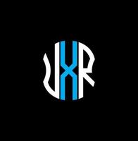 conception créative abstraite du logo de la lettre uxr. conception unique vecteur