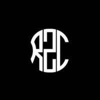 conception créative abstraite du logo de la lettre rzc. conception unique rzc vecteur