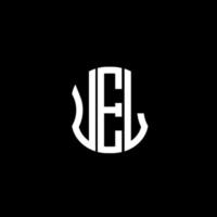 conception créative abstraite du logo de la lettre uel. design unique vecteur