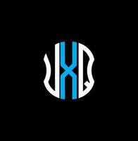 conception créative abstraite du logo de la lettre uxq. conception unique uxq vecteur