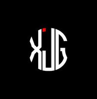 conception créative abstraite du logo de la lettre xjg. conception unique xjg vecteur