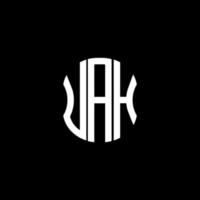 conception créative abstraite du logo de la lettre uah. euh conception unique vecteur