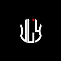 conception créative abstraite du logo de la lettre uly. design unique vecteur