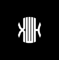 conception créative abstraite du logo de la lettre xwh. xwh design unique vecteur