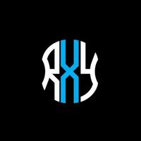 conception créative abstraite du logo de la lettre rxy. conception unique vecteur