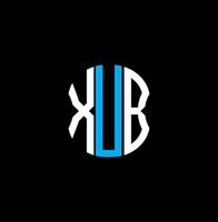 conception créative abstraite du logo de la lettre xub. conception unique xub vecteur