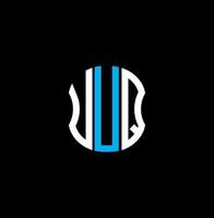 conception créative abstraite du logo de la lettre uuq. design unique vecteur