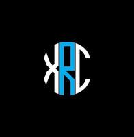conception créative abstraite du logo de la lettre xrc. conception unique xrc vecteur