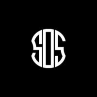 conception créative abstraite du logo de la lettre sds. conception unique sds vecteur