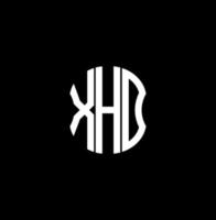 logo de lettre xhd conception créative abstraite. conception unique xhd vecteur