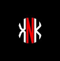 conception créative abstraite du logo de la lettre xnk. conception unique xnk vecteur