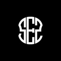 conception créative abstraite du logo de la lettre sez. design unique vecteur