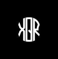 conception créative abstraite du logo de la lettre xqr. conception unique xqr vecteur