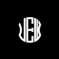 uew lettre logo abstrait création créative. ue nouvelle conception unique vecteur