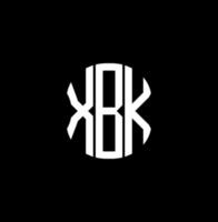 conception créative abstraite du logo de la lettre xbk. conception unique xbk vecteur