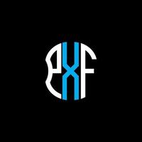 pxf lettre logo abstrait création créative. pxf conception unique vecteur