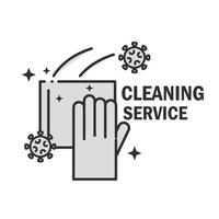 icône de pictogramme de service de nettoyage vecteur