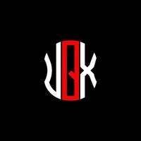 conception créative abstraite du logo de la lettre uqx. conception unique uqx vecteur
